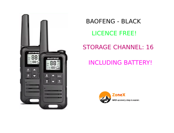 2pcs Baofeng Walkie Talkie PMR FRS - Long Range Rechargable Two Way