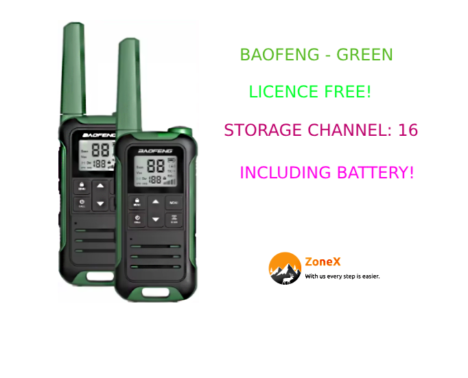 2pcs Baofeng Walkie Talkie PMR FRS - Long Range Rechargable Two Way