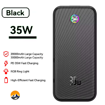 Power Bank QC PD 3.0 Fast Charge Portable 35W/22.5W 10K-20K-30K mAh